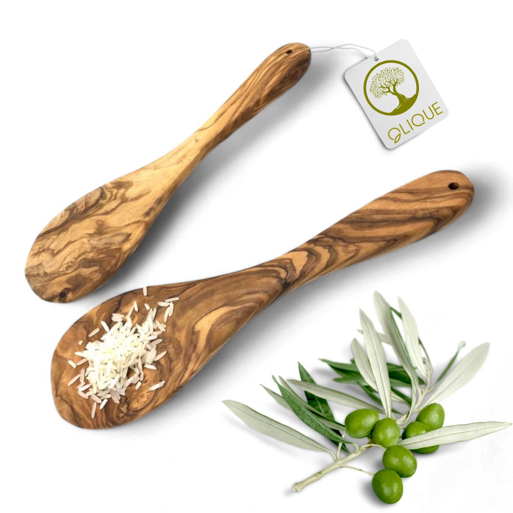 Reislöffel aus Olivenholz für die Küche